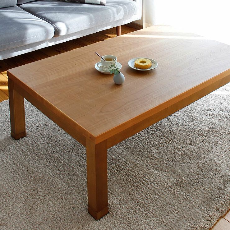 天然木の温もりと、色鮮やかなモロッカン柄のこたつセット