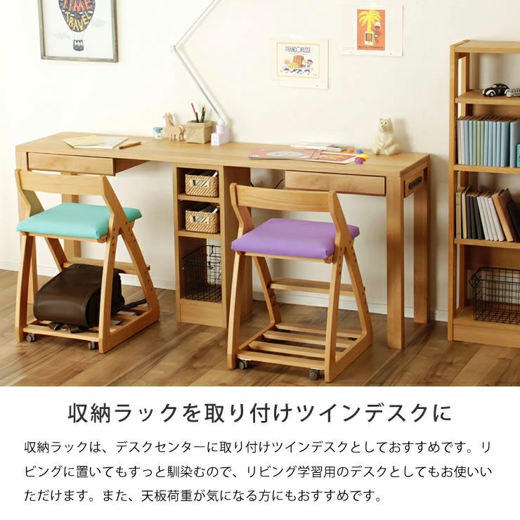 軽量でコンパクトなツインデスク