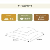 こたつ布団のサイズについて