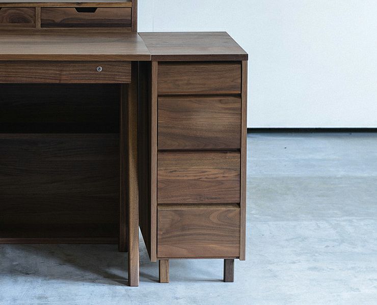 シンプルで自分流に使えるスリム木製ワゴン ウォールナット杉工場 レグワゴン_詳細02