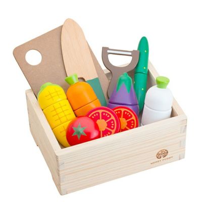 WOODY PUDDY（ウッディプッディ）<br>はじめてのおままごと サラダセット<br>ままごと おままごと 室内遊び 木製 木 ごっこ遊び 知育 食育 知育玩具 知育おもちゃ バースデー 子供 キッズ 贈り物 男の子 女の子 2歳 