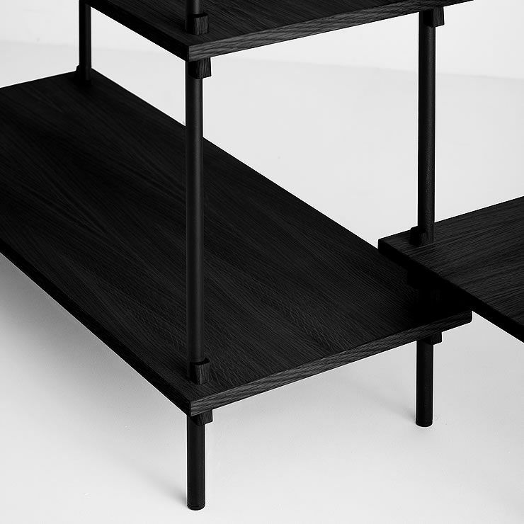 MOEBE（ムーベ）シェルビングシステムシングル 高さ85cm（ブラック）　_詳細10