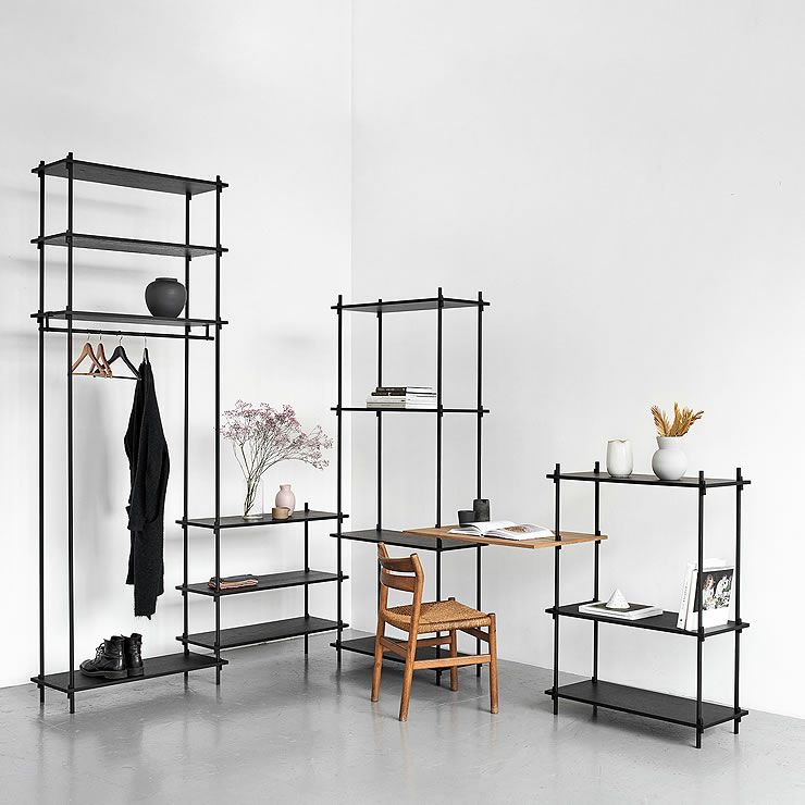 MOEBE（ムーベ）シェルビングシステムシングル 高さ85cm（ブラック）　_詳細13