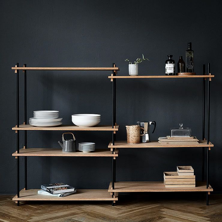 MOEBE（ムーベ）シェルビングシステムダブル 高さ115cm（オーク）_詳細11