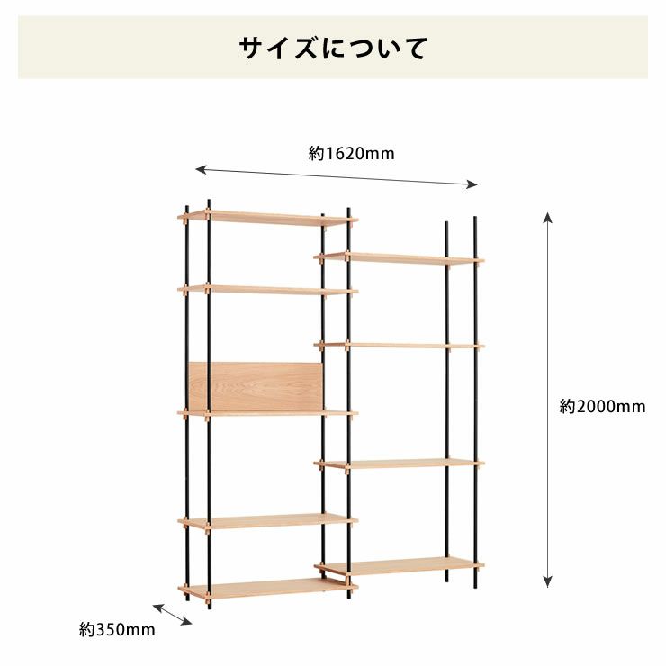 MOEBE（ムーベ）シェルビングシステムダブル 高さ200cm（オーク）_詳細08