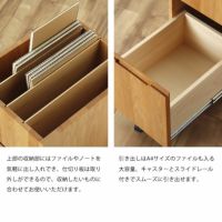 大人になっても使えるシンプルでおしゃれな学習机3点セット（100cm幅デスク+シェルフ+ワゴン）杉工場 レグシー クッカ_詳細10