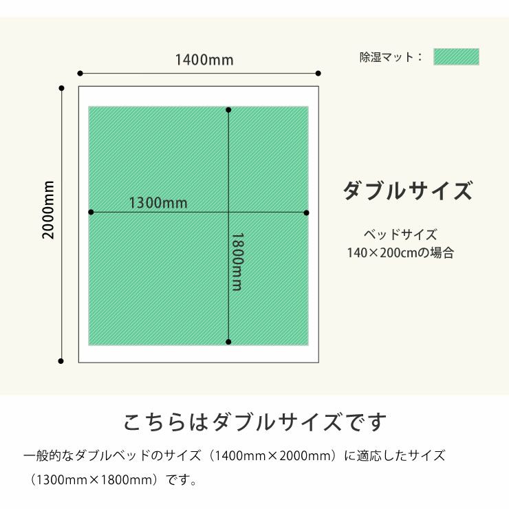 センサー付き除湿マット大容量除湿タイプダブルサイズ 130×180cm_詳細12