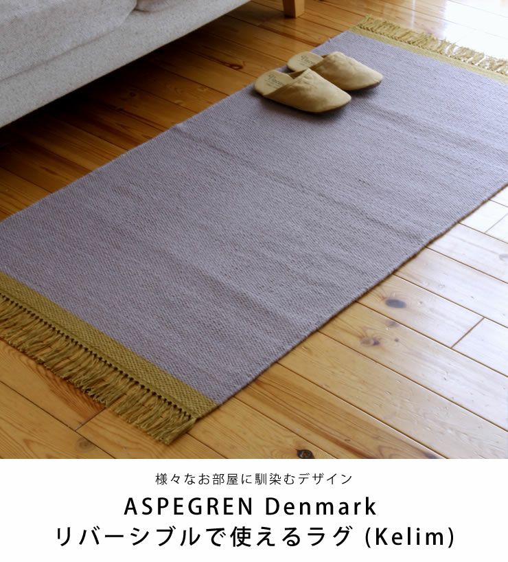ASPEGREN Denmark (アスペグレン デンマーク)ラグKelim70×130(cm)_詳細04