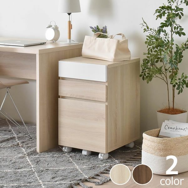 「鏡面×木目」サイドチェスト40cm幅_詳細01