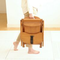 木製　座椅子　ローチェア ローチェア 天然木フレーム ラタン編み面材 座面高30cm – ハウジー