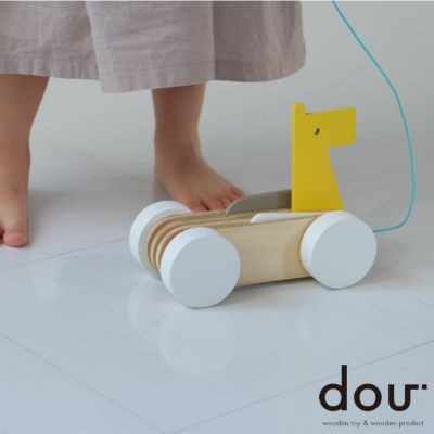 おしゃれな木製プルトイ<br>「dou?」 MY ZOO 木のおもちゃ 知育玩具