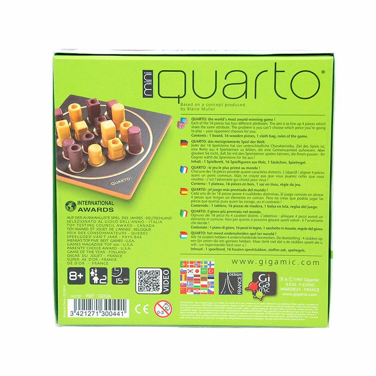 世界中で数々のアワードを受賞し過去30年間に登場したゲームの中で最高の１つとして認められているクアルト・ミニ