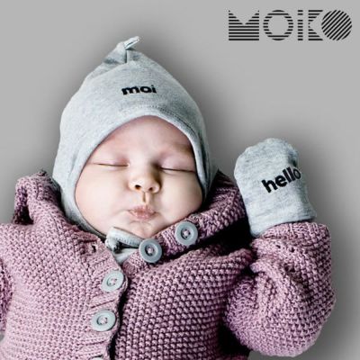 ベビーミトン＆ボンネット セット「MOIKO」GREETING GIFT SET FOR BABIES (MOI-HELLO)_詳細01