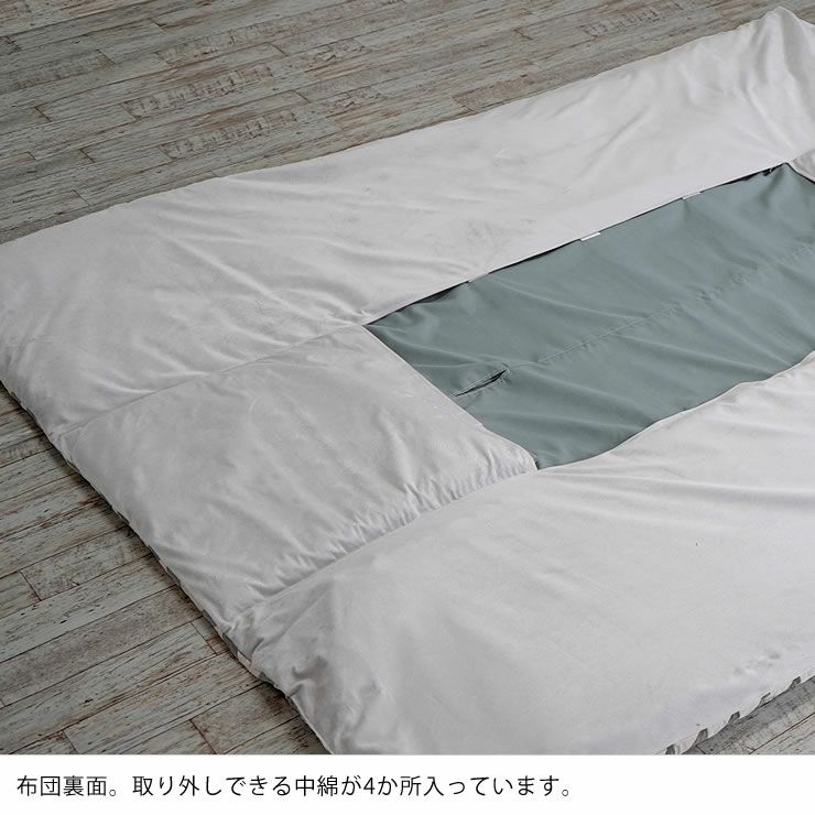 自宅で洗えるこたつ布団　厚掛け単品 190cm×190cm 「正方形 75～90cm」用_詳細09