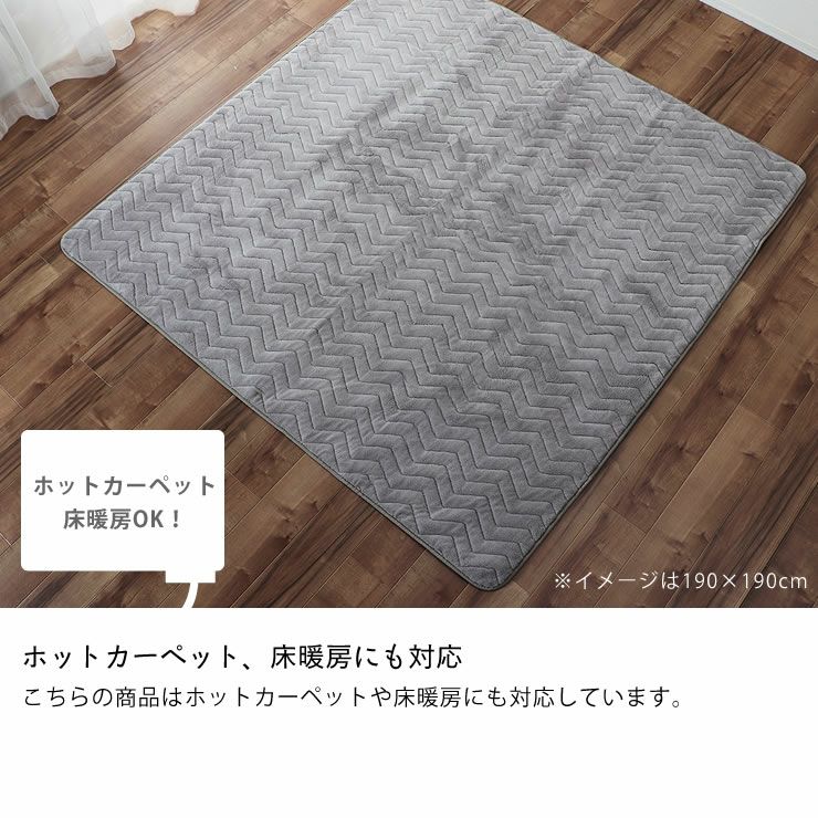 自宅で洗えるこたつ敷き布団 130cm×190cm「正方形 ～75cm」用_詳細10