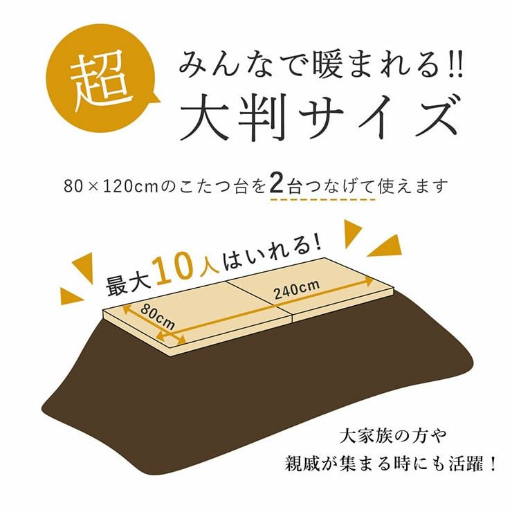 超大判サイズ こたつ掛け布団（長方形 105～120cm用）｜こたつ布団通販【家具の里】