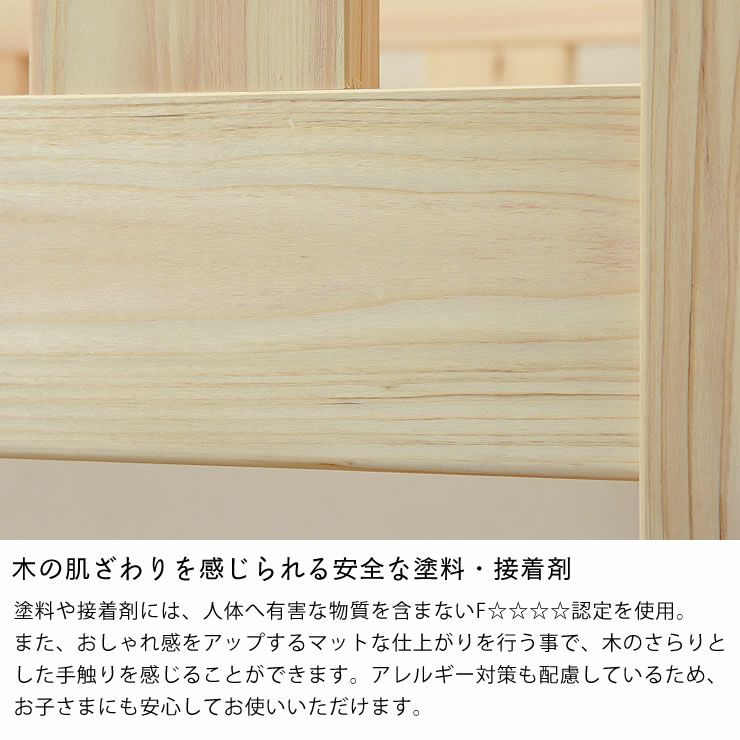 F☆☆☆☆の塗料で仕上げた三段ベッド