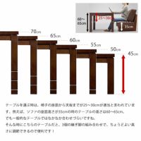 ソファにもちょどよい高さで使えるハイタイプこたつテーブル2点セット