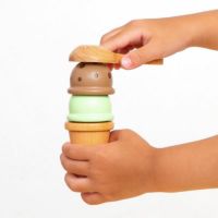 木の温もりあふれるおままごとアイスクリームセット