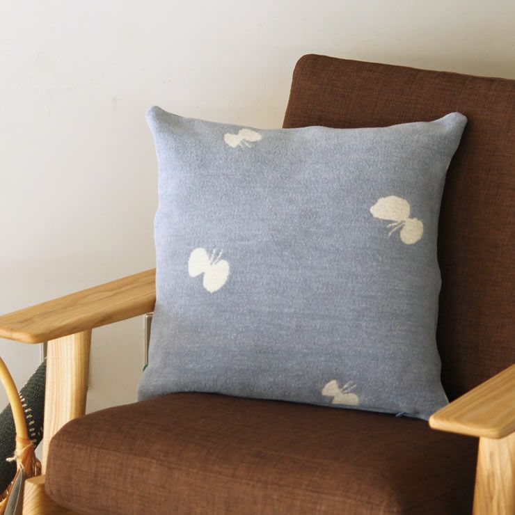 KLIPPAN×ミナペルホネン_CHOUCHOクッションカバー（ブルー）