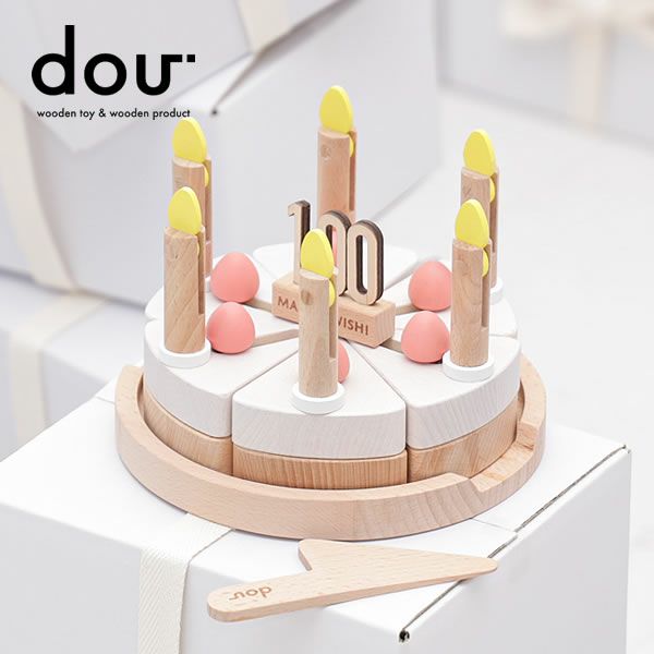 「dou?」 MAKE A WISH木のおもちゃケーキ型パズル