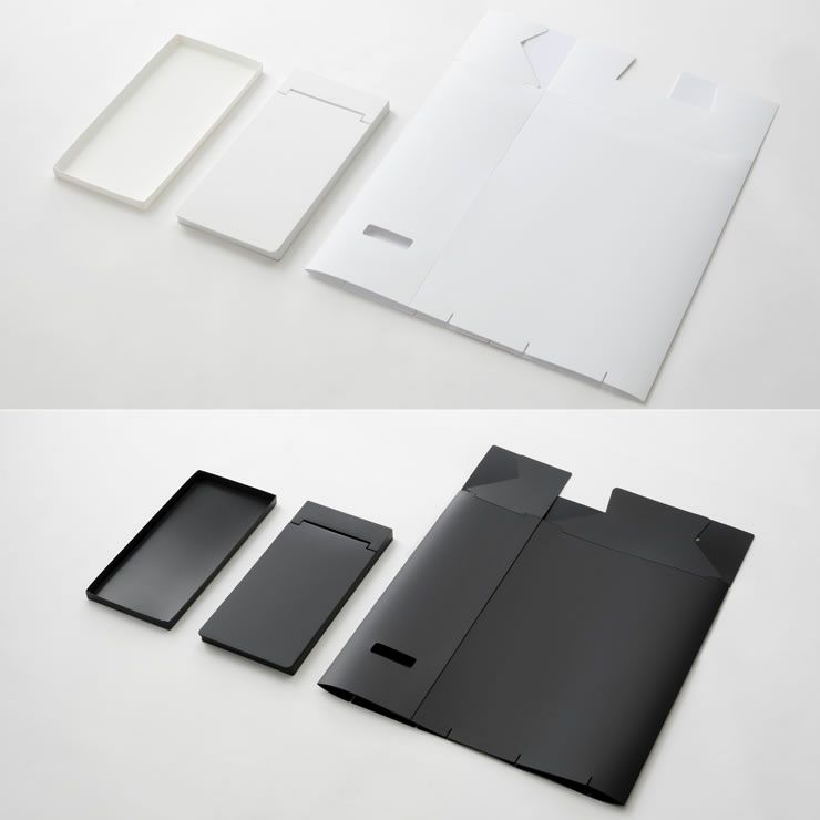 山崎実業スリム蓋付きゴミ箱　tower（タワー）　2個組は折りたたんで薄く持ち運べるのでアウトドアにも便利