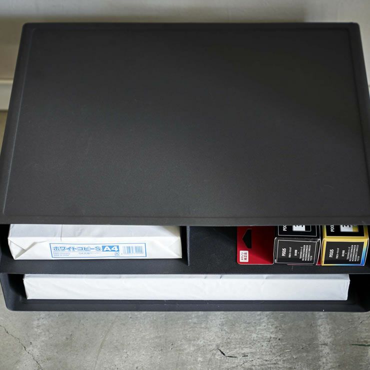 山崎実業ツーウェイプリンター収納ラック　tower（タワー）はコピー用紙やノートパソコン置きなどとしてもご利用いただけます