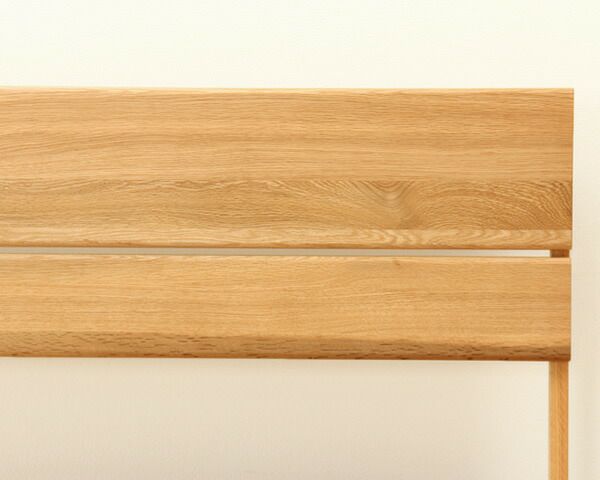 オーク無垢材を使用した木製すのこベッド シングルサイズ 低・高反発3層マット付_詳細03