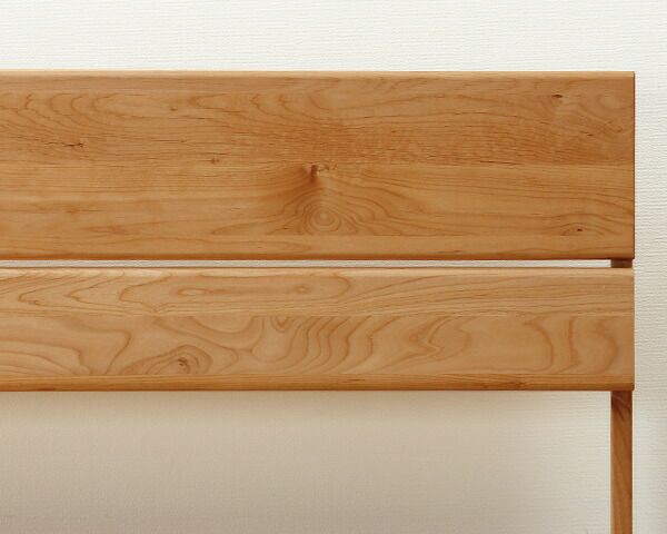 アルダー無垢材を使用した木製すのこベッド セミダブルサイズ 低・高反発3層マット付_詳細03