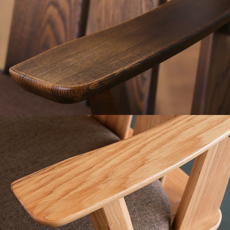 タモ材の木目が美しい回転椅子