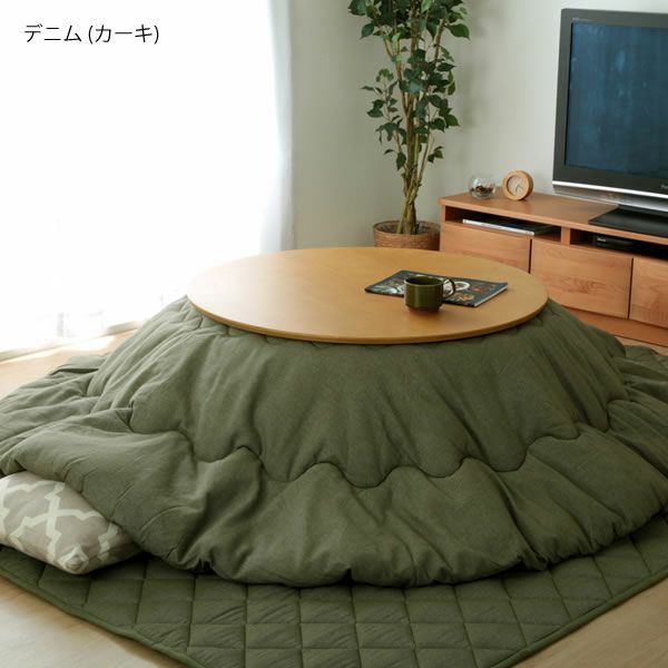 こたつ布団 厚掛け単品直径225cm「円形100～110cm」用_詳細03