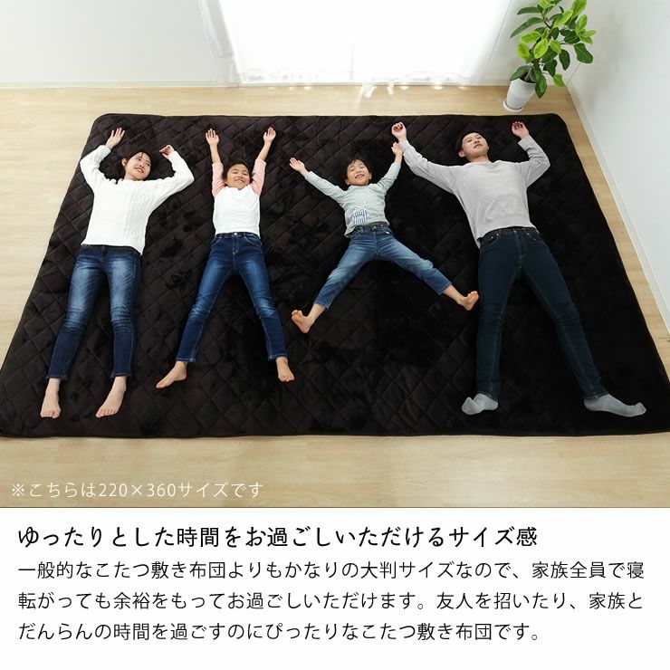 大判 こたつ敷き布団 敷き単品220cm×400cm 「長方形180cm～」用_詳細05