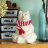 【数量限定マフラー付】MK Tresmer（エムケー・トレスマー）シロクマの貯金箱Polar bear Money box_詳細01