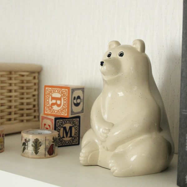 【数量限定マフラー付】MK Tresmer（エムケー・トレスマー）シロクマの貯金箱Polar bear Money box_詳細03