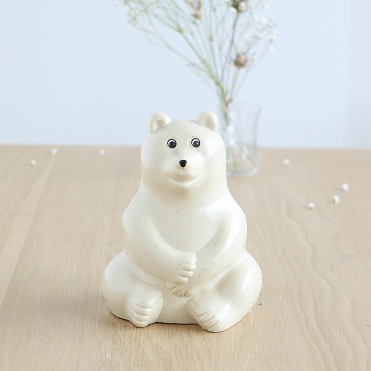 【数量限定マフラー付】MK Tresmer（エムケー・トレスマー）シロクマの貯金箱Polar bear Money box_詳細12