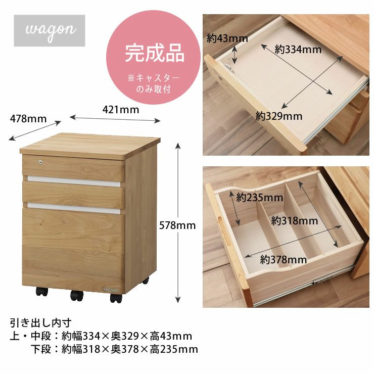 学習デスクLIKKEセットのデスクサイズ