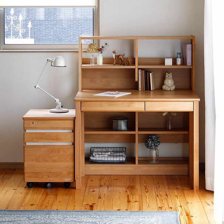LIKKE学習デスク・ラック・ワゴンのお得なセット
