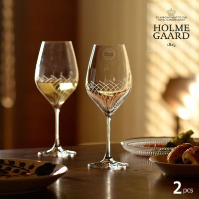 HOLMEGAARD（ホルムガード）<br>カベルネライン ホワイトワイングラス　2個セット 360ml ペアセット<br> 白ワイン 2pcs カベルネ<br>おしゃれ 北欧 ギフト プレゼント雑貨 贈り物<br>
