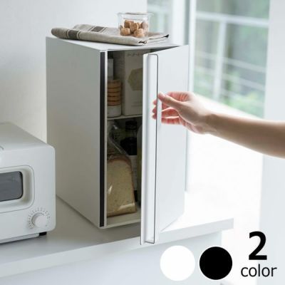 山崎実業ブレッドケース tower（タワー） スリムは24Lの大容量でもスリムで省スペースなタワー型ブレッドケース