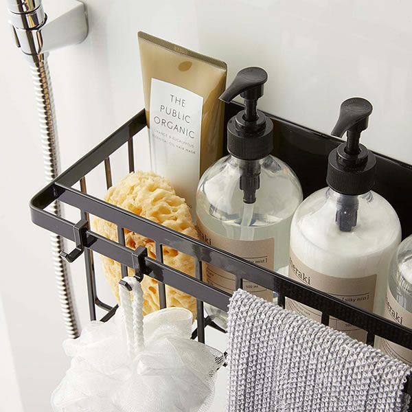 ディスペンサーボトル・チューブをまとめて収納できる山崎実業マグネットバスルームバスケット tower（タワー）