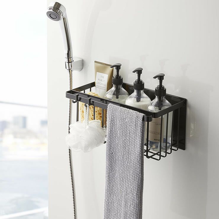 ぬめりにくくお手入れも簡単な山崎実業マグネットバスルームバスケット tower（タワー）