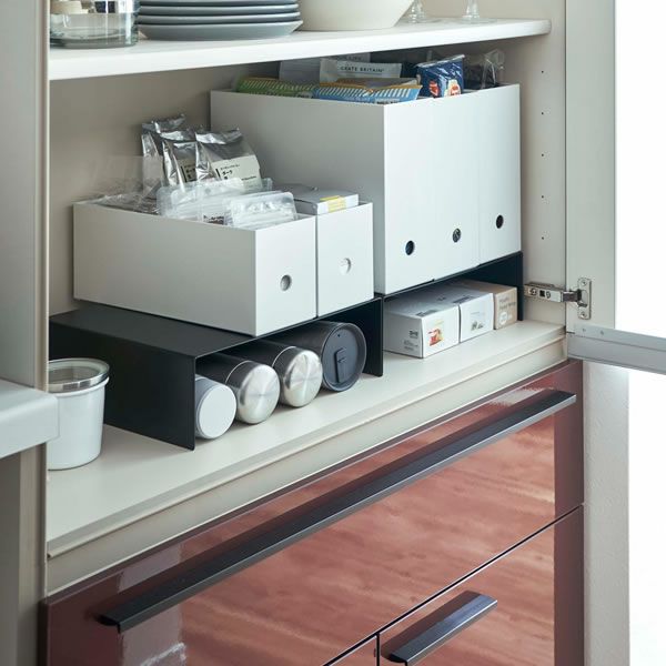 山崎実業収納ボックス下ラック tower（タワー） 2個組で一目で見渡せる収納棚に変身