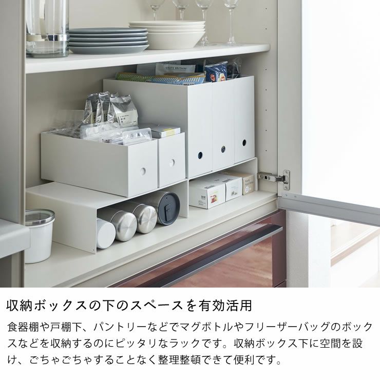 山崎実業収納ボックス下ラック tower（タワー） 2個組で収納ボックスの下のスペースを有効活用