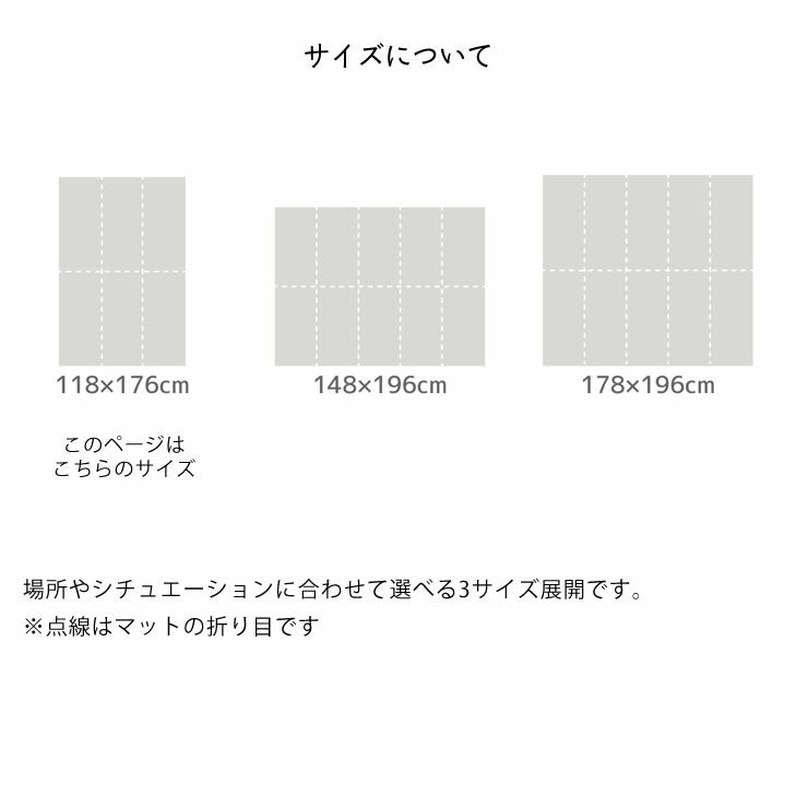 洗えるプレイマットのサイズについて