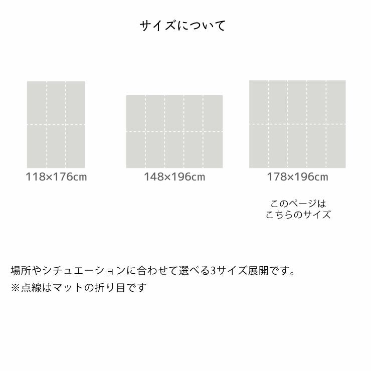 リバーシブルプレイマットのサイズについて