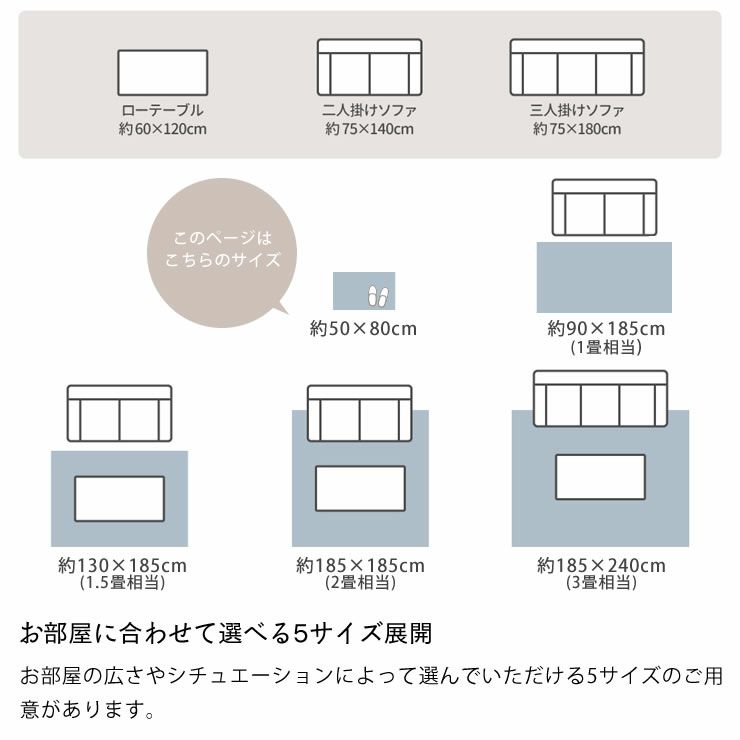 お部屋に合わせて選べる5サイズ展開のインド綿の玄関マット