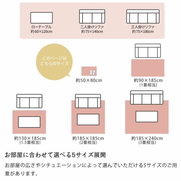 お部屋に合わせて選べる5サイズ展開のインド綿の玄関マット