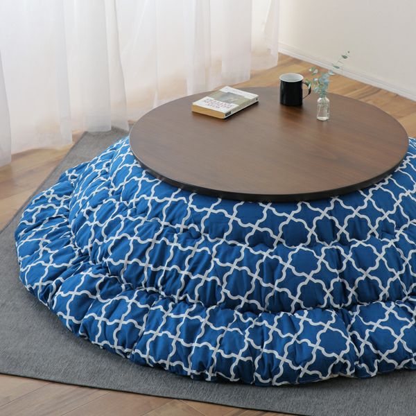 オフシーズンもローテーブルとして使える家具調こたつ円形