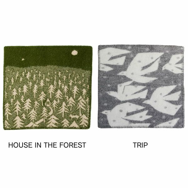 HOUSE IN THE FORESTとTRIP柄のウールシートブランケット