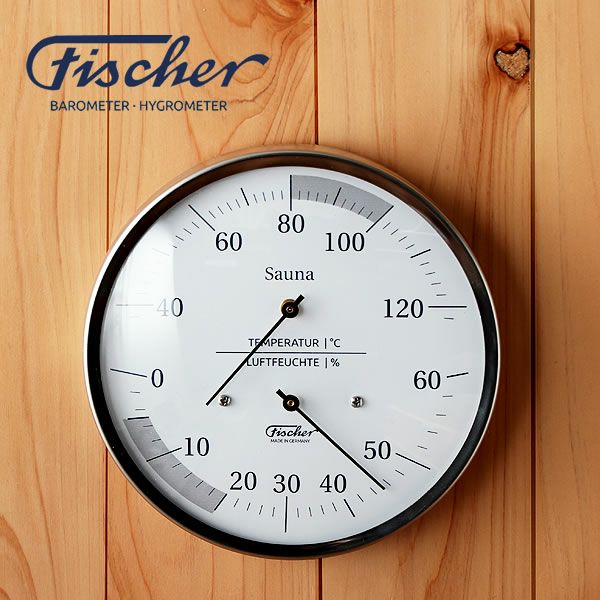 Fischer-barometer（フィッシャーバロメーター）サウナサーモハイグロメーター